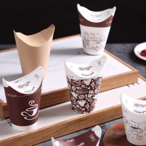 Biodegradable Recyclable Cold Drink Cafe Soda Single Wall Butterfly Paper Cup