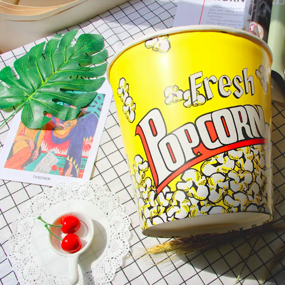 Disposable paper popcorn bucket, environmentally friendly and healthy, easy to enjoy movie time